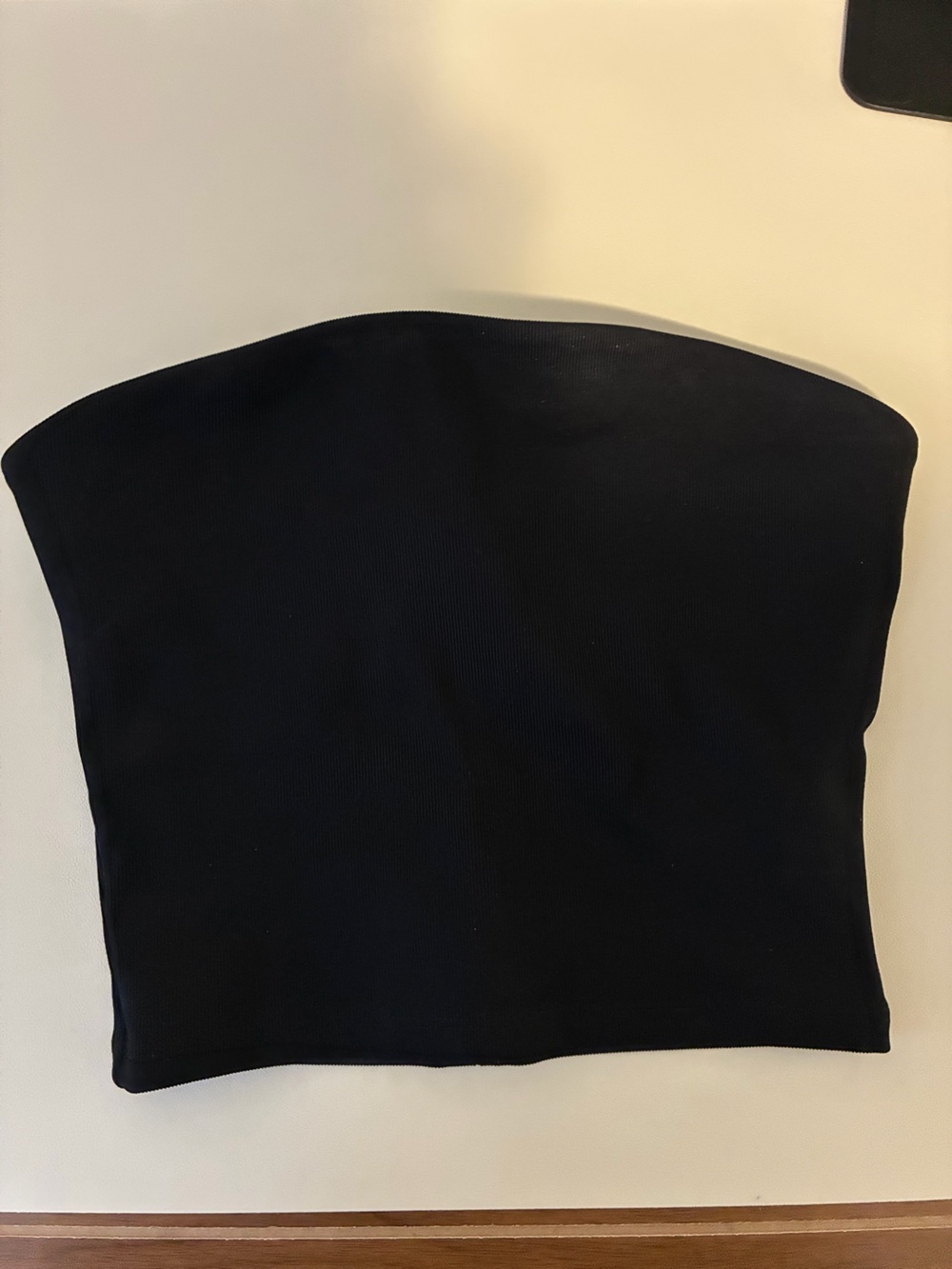 Aritzia Black Strapless Crop Top